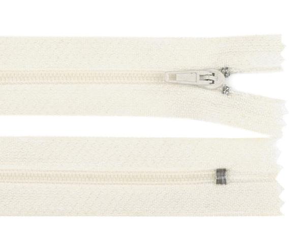 Reißverschluss spiralförmig 3 mm, 40 cm, nicht teilbar, off white